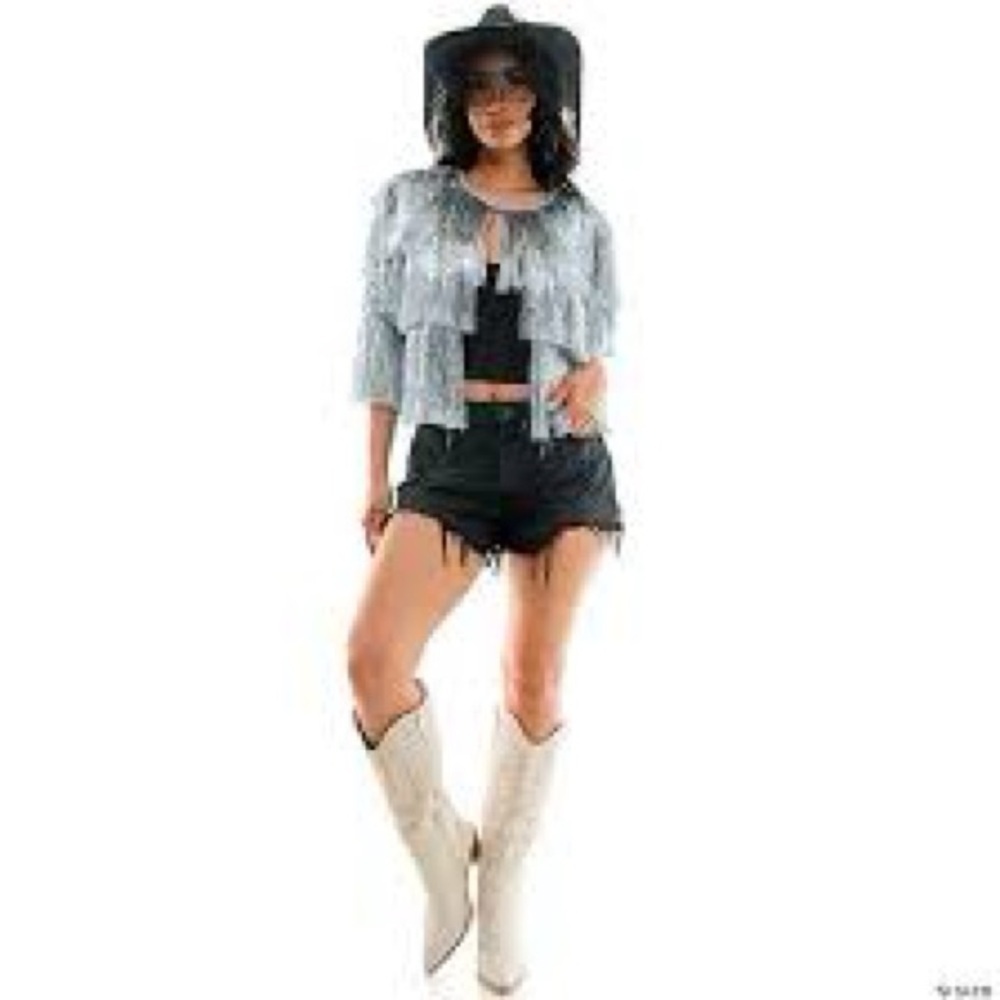 Silver Tinsel Fringe Jacket